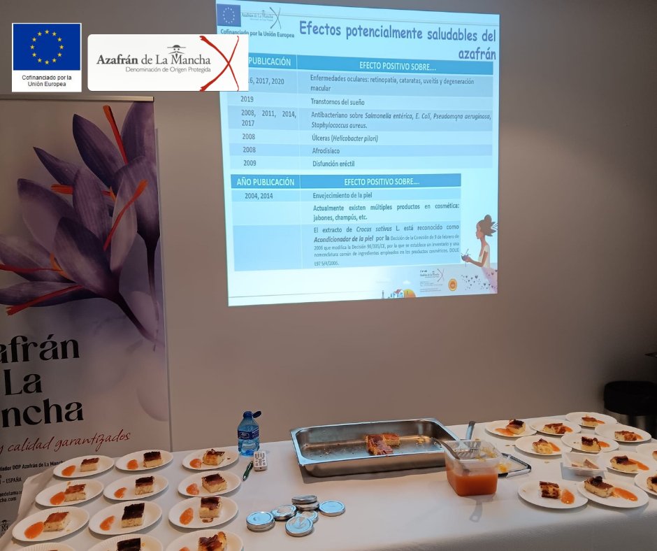 DOPAzafran's tweet image. 🌸 Así fue la cata de Azafrán de La Mancha en #FERCAM2025, en Manzanares el pasado 27 de junio
Una experiencia única con una tarta de queso, mermelada de naranja, zanahoria y Azafrán de La Mancha DOP de la mano de Sabores en tu casa 🍰✨ 🔥