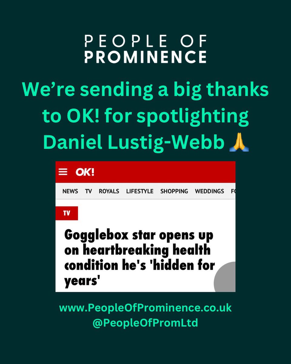 The Prominence Collective (@thepromcolhq) on Twitter photo We’re sending a big thanks to <a href="/OK_Magazine/">OK! Magazine</a> for spotlighting <a href="/lustig75/">#gogglebox daniel lustig-webb</a> 🙏
#DeafAwareness #Inclusion #Representation We’re sending a big thanks to <a href="/OK_Magazine/">OK! Magazine</a> for spotlighting <a href="/lustig75/">#gogglebox daniel lustig-webb</a> 🙏
#DeafAwareness #Inclusion #Representation
