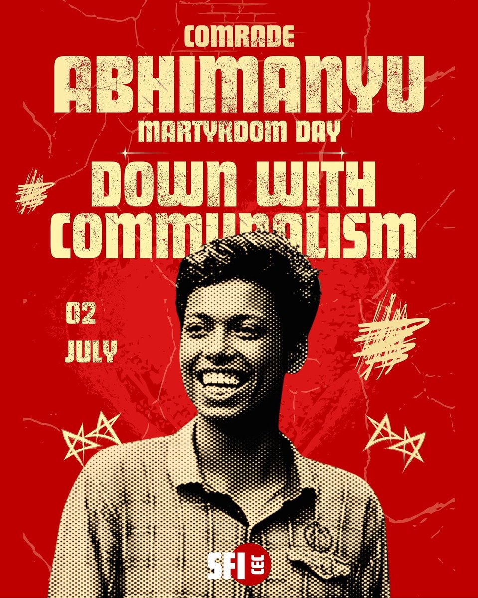 Comrade Abhimanyu lives on — In every slogan against Communalism, Comrade Abhimanyu lives on — In every flag of ours!✊🏻

Remembering Comrade Abhimanyu on his Martyrdom Day