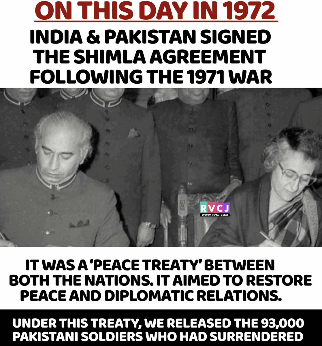 DivyaBhalla_'s tweet image. The #ShimlaAgreement established a clear framework: respect the Line of Control, reject internationalization, and resolve issues through peaceful, bilateral dialogue. India followed the agreement.
Pakistan violated it at every opportunity through propaganda & terror..