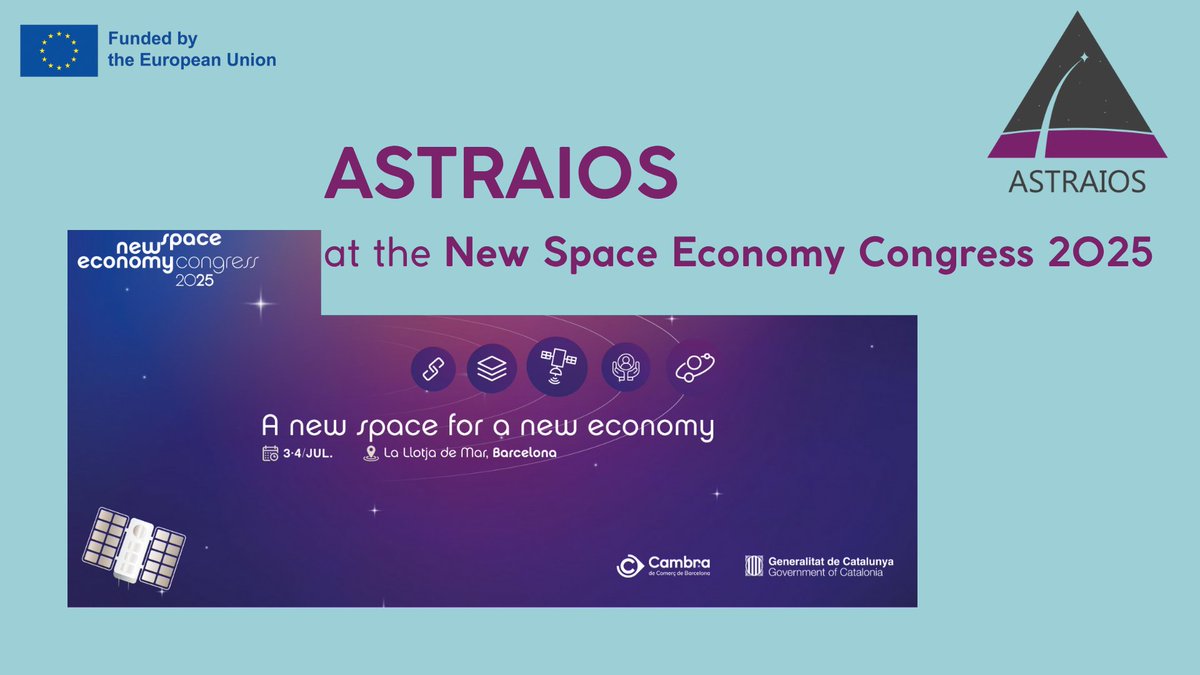 🚀ASTRAIOS will be at the #NewSpaceEconomy Congress 2025 in Barcelona! 
Dr. Heidi Thiemann will be there on behalf of the project —stop by and learn more about our work on skills, mobility &amp; careers in space!
🔗 newspacecongress.cat/en/the-congres… 
#ASTRAIOS #HorizonEurope #Hadea <a href="/EU_HaDEA/">HaDEA</a>