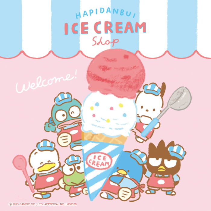 ＼キュートでハッピー🎶／
👉はぴだんぶい　アイスクリームショップ
アイスクリームショップをモチーフにした
「はぴだんぶい」と古川紙工の
ロフト限定コラボレーションアイテムが登場🍨
見ているだけでワクワクする
カラフルでポップなデザインばかりです✨
ぜひ店頭でご覧ください😉

◇B1階