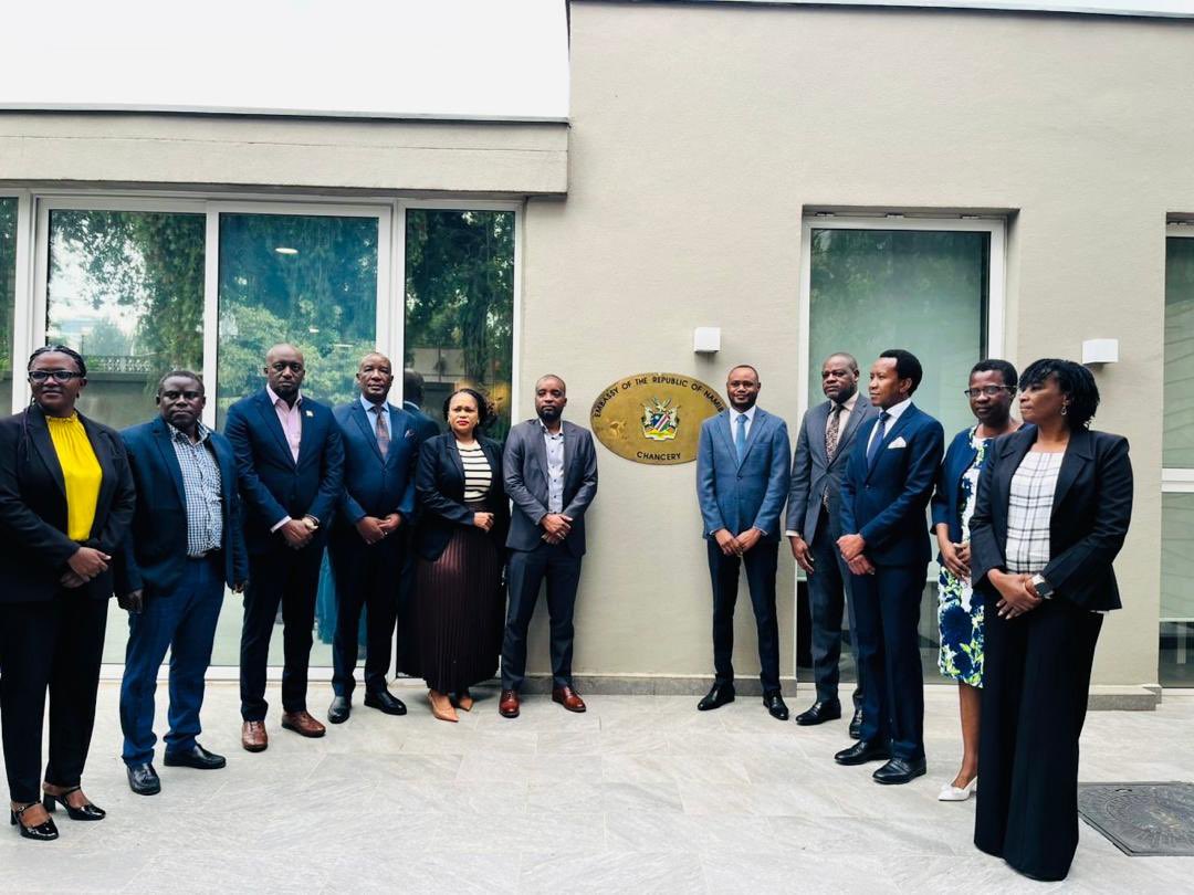 AmbAddis's tweet image. On 25 June, the Embassy of Namibia in Ethiopia welcomed a delegation from the Ministry of Finance conducting a benchmark study visit on the establishment of procurement job categories, with a focus on best practices from the Federal Democratic Republic of Ethiopia.