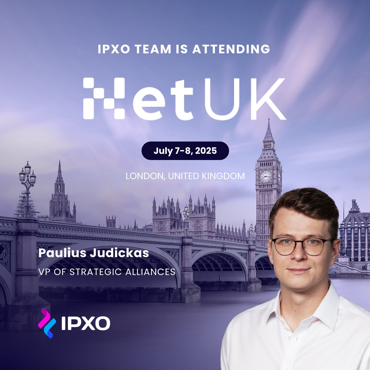 As a proud sponsor of this year’s #NetUK2, IPXO is excited to support a strong, like-minded community.

The team will be there to answer your questions about IP leasing, monetization, and the future of IP management.

See you in London, July 7–8! 🇬🇧

 #IPLeasing #IPMonetization