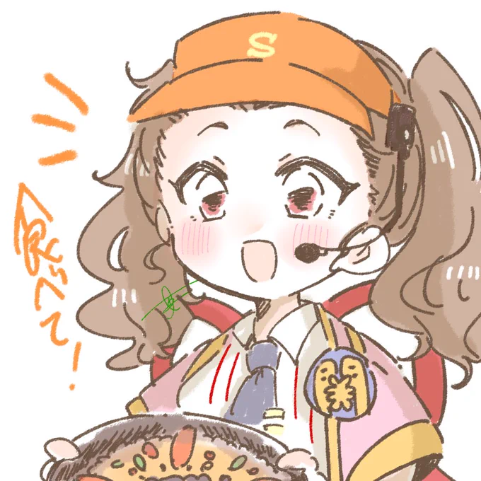 振り返ってる…
