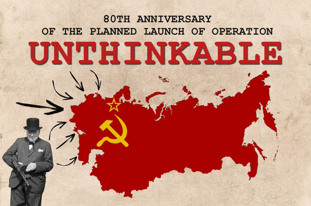 🗓️ 80 years ago the British military intended to launch Operation Unthinkable, delivering a sudden strike against the Red Army without any declaration of war.

Eventually the British leadership showed enough common sense not to cross the Rubicon.

t.me/RusEmbUK/2308