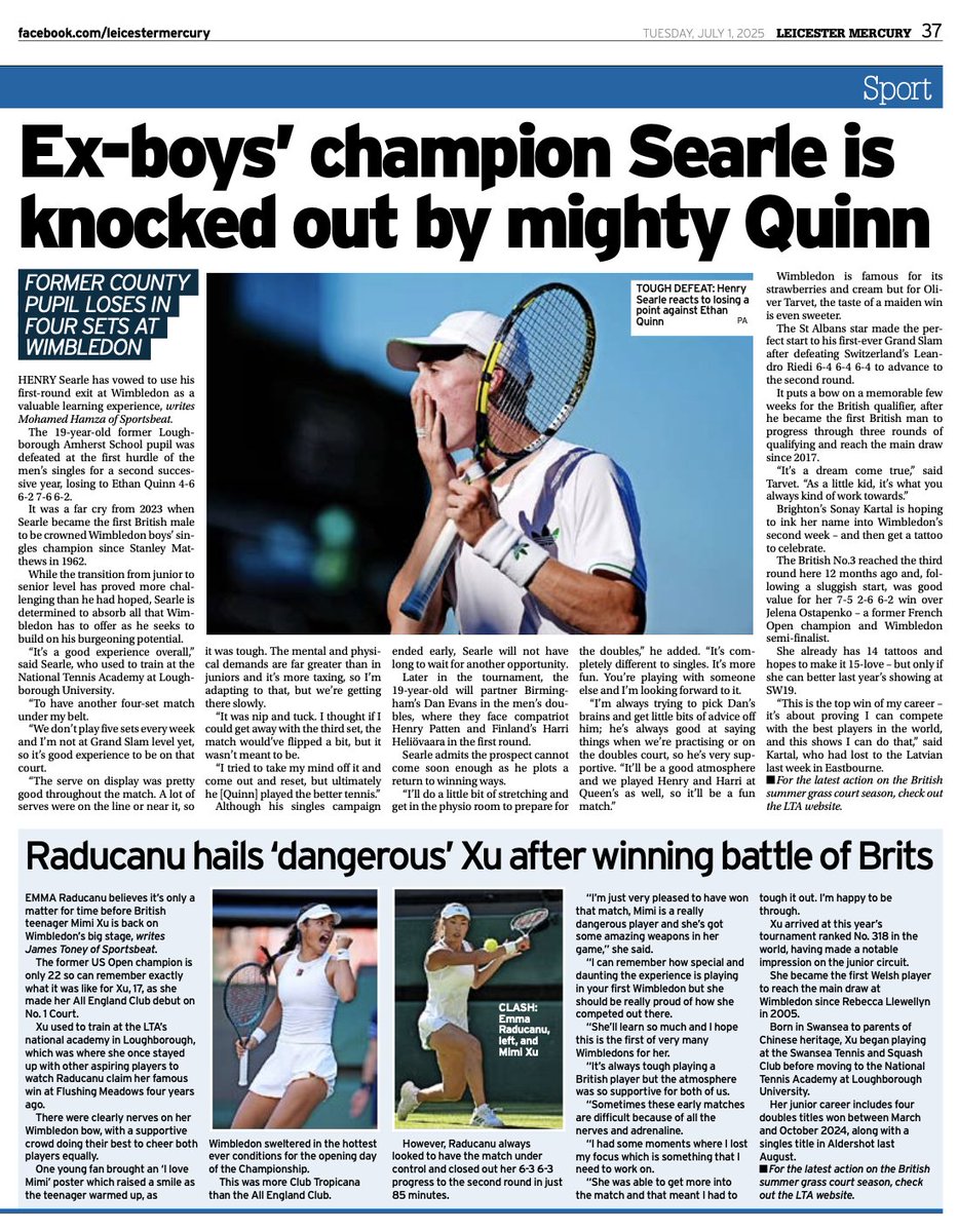 Sportsbeat (@sportsbeat) on Twitter photo Sportsbeat's #Wimbledon coverage is syndicated across national and regional print and digital titles, with over 150 outlets running bespoke editorial.
📝 <a href="/jtoneysbeat/">James Toney</a> <a href="/WillJennings96/">Will Jennings</a> <a href="/Jamesreid261/">James Reid</a> <a href="/mxhamza98/">Mohamed Hamza</a> Sportsbeat's #Wimbledon coverage is syndicated across national and regional print and digital titles, with over 150 outlets running bespoke editorial.
📝 <a href="/jtoneysbeat/">James Toney</a> <a href="/WillJennings96/">Will Jennings</a> <a href="/Jamesreid261/">James Reid</a> <a href="/mxhamza98/">Mohamed Hamza</a>