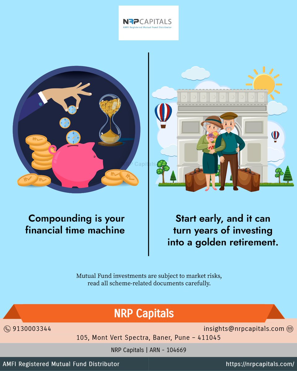 nrpcapitals_in's tweet photo. Earning more helps.
But starting early is game-changing.
SIP ₹10K/month for 30 yrs = ₹3.5 Cr
Delay by 5 yrs = ₹1.9 Cr
Lost: ₹1.6 Cr — not in returns, but in time.
Start now. Stay consistent. Let compounding work.
(12% assumed)
#InvestSmart #InvestwithNRPCapitals #PowerofSIP https://t.co/xUzzXUtW2G