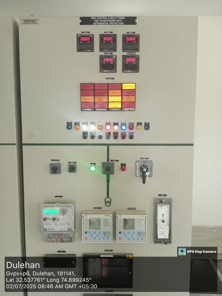 JPDCLofficial's tweet image. 3.15 MVA, 33/11 KV Chimna Chak, a new R/Stn test charged on no load including 11KV VCB Panels, Incoming &amp;amp;  Outgoing cables on 01/07/2025
@yasinc_ias @CM_JnK @diprjk @infjammu @ddnews_jammu @radionews_jammu @DailyExcelsior1 @PublishThe @JAMMULINKS @jknewstoday @JammuTribune @ANI
