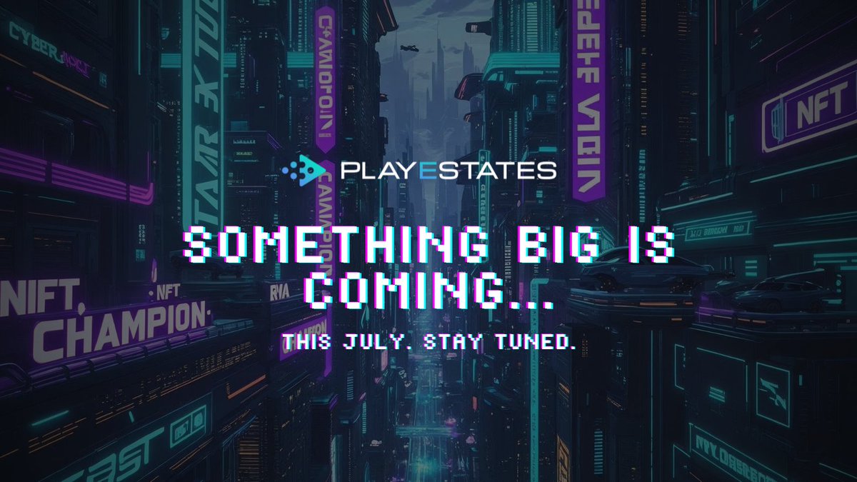 ☀️GM! #July is here, and we’re just getting started.

Something BIG is coming—new features, new opportunities, and a brand new way to own real-world assets.

👀 Ready for our most ambitious moves yet? Stay tuned…Our first July drop is closer than you think.

#GM #PlayEstates