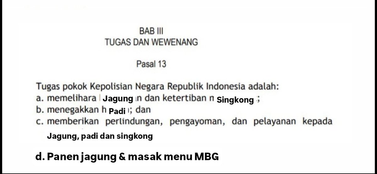 Saya bantuin pak buat revisi tugas dan wewenangnya <a href="/ListyoSigitP/">Listyo Sigit Prabowo</a> 🤗