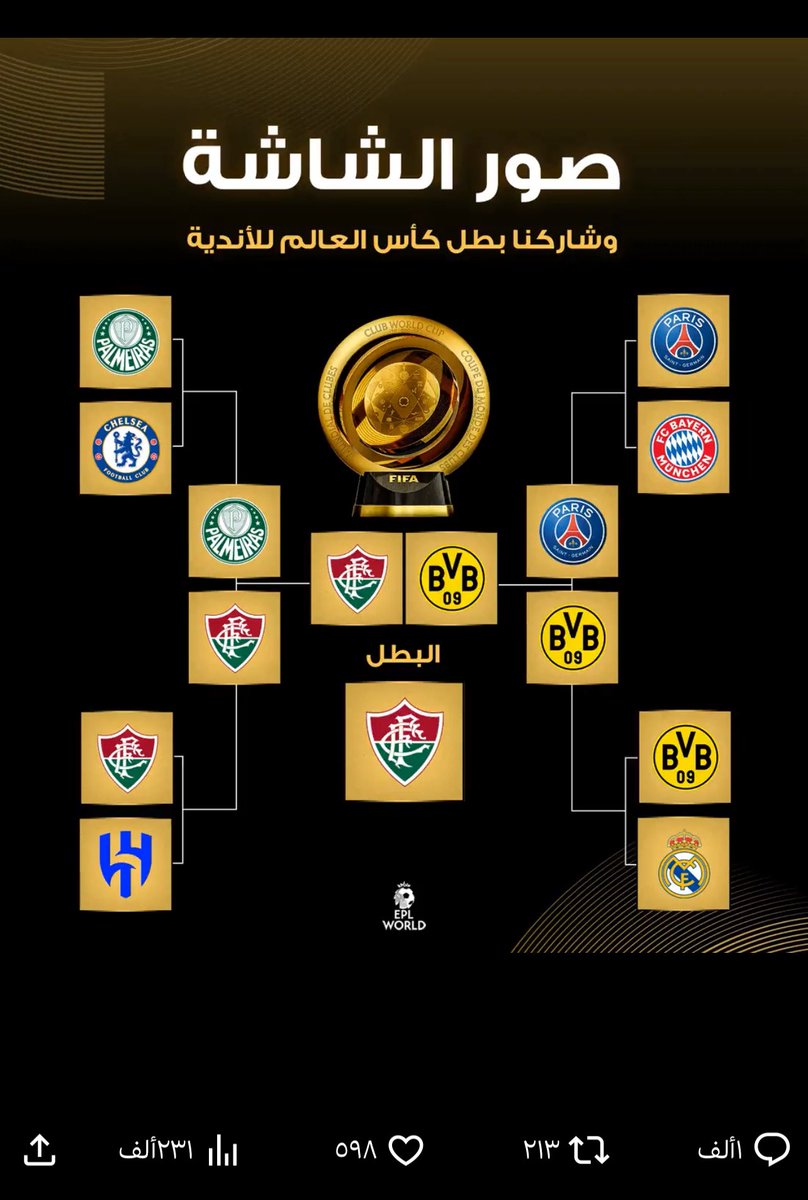 AtifFut's tweet photo. @1SMi_ فلومينينسي البرازيلي بطل العالم هذا والله اعلم https://t.co/8XIQdBjJUZ
