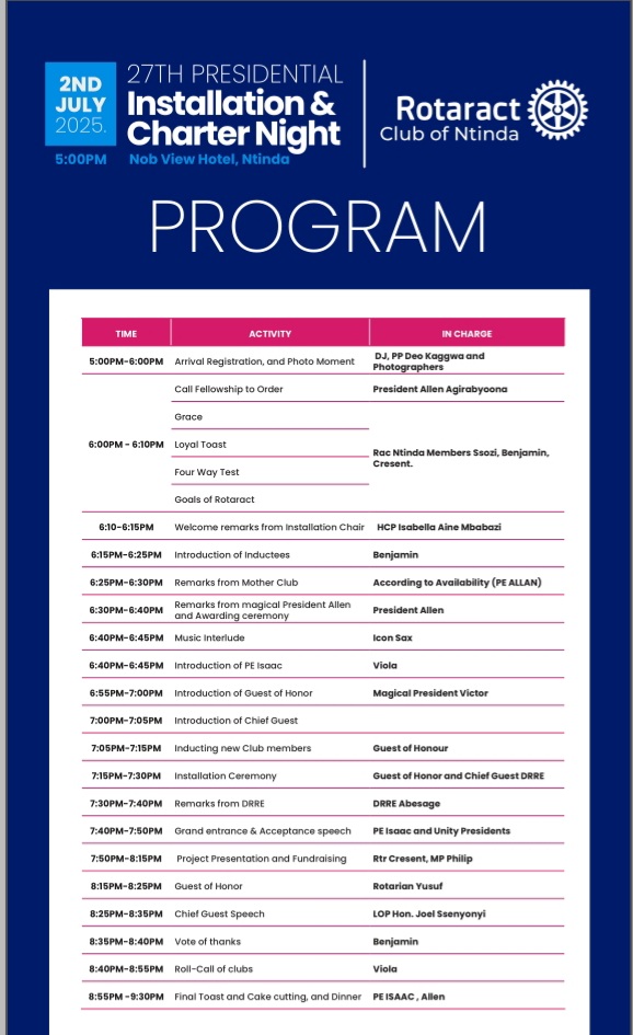 rctntinda's tweet photo. This is the day  that the Lord has made, come and celebrate with us...attached is the program of  our evening..kindly not that the cheetahs are time keepers🤝
#ntindawednesdays 
#installation 
#charternight
#induction 
#comeonecomeall
#excited https://t.co/hvYWpkhtoH