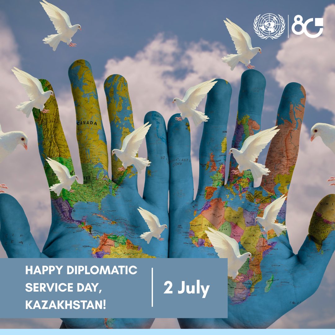 UN in Kazakhstan (@uninkazakhstan) on Twitter photo 🇺🇳 The UN in Kazakhstan congratulates all diplomats <a href="/MFA_KZ/">MFA Kazakhstan 🇰🇿</a> on the Day of the Diplomatic Service!
We value Kazakhstan’s strong commitment to dialogue, peace, and multilateralism — your work makes a real difference at home and globally 🌏 🇺🇳 The UN in Kazakhstan congratulates all diplomats <a href="/MFA_KZ/">MFA Kazakhstan 🇰🇿</a> on the Day of the Diplomatic Service!
We value Kazakhstan’s strong commitment to dialogue, peace, and multilateralism — your work makes a real difference at home and globally 🌏