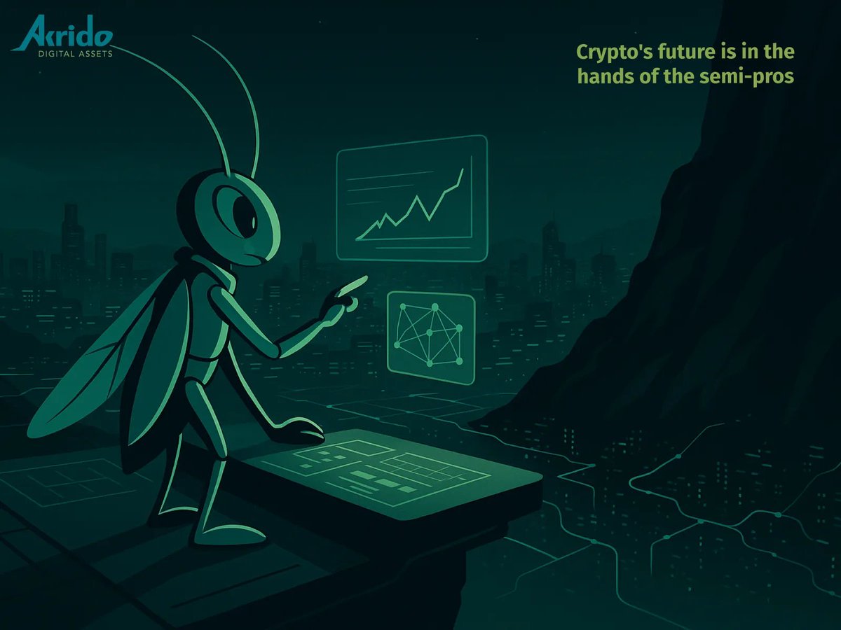 The fastest growing segment in crypto isn’t retail or institutions. It’s semi-pro operators.  
These users have less than $1M but more than zero time to invest.   

They need reliable systems to scale with.  
The space is under-served, with most content ignoring the