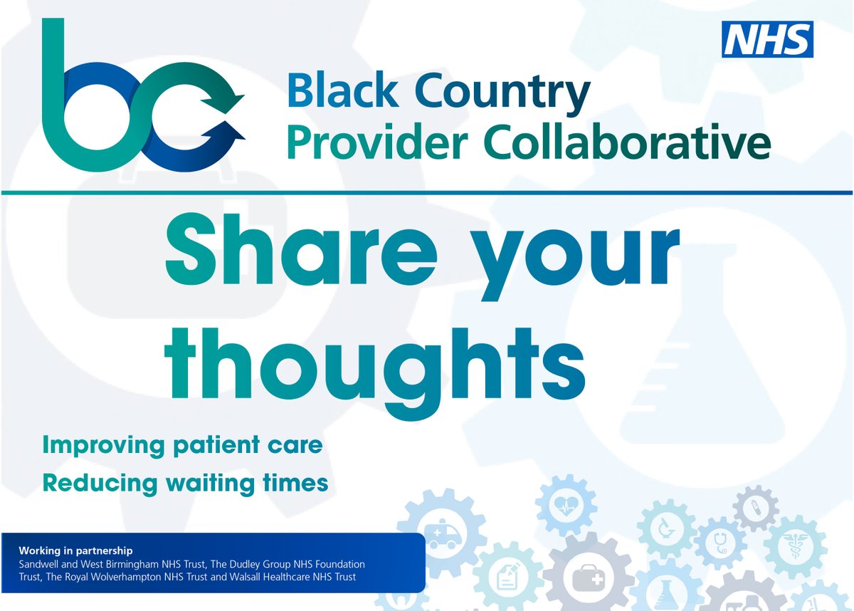 The Dudley Group (@dudleygroupnhs) on Twitter photo Calling all Black Country residents!๐ข
The NHS wants to hear from YOU about ideas for developing new elective surgical hubs & changes to planned care. Have a say in reducing waiting times and improving care. 
Get involved now: bit.ly/helpshapehealtโฆ
#NHSImprovements #YourNHS Calling all Black Country residents!๐ข
The NHS wants to hear from YOU about ideas for developing new elective surgical hubs & changes to planned care. Have a say in reducing waiting times and improving care. 
Get involved now: bit.ly/helpshapehealtโฆ
#NHSImprovements #YourNHS