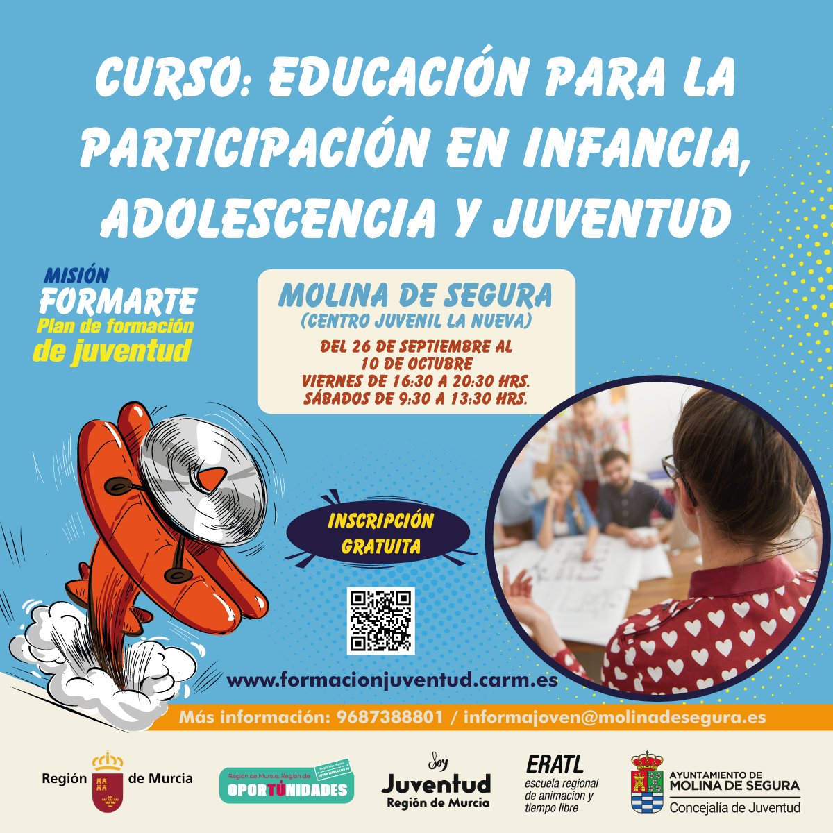 Trabajar con jóvenes (@trabaconjovenes) on Twitter photo Curso de educación para la #participación en infancia, adolescencia y juventud organizado por la ERATL de <a href="/mundojovenRM/">Mundojoven RM</a> y <a href="/juventudmolina/">Concejalia de Juventud de Molina de Segura</a> Inscripciones en juventud.molinadesegura.es/curso-monograf… Curso de educación para la #participación en infancia, adolescencia y juventud organizado por la ERATL de <a href="/mundojovenRM/">Mundojoven RM</a> y <a href="/juventudmolina/">Concejalia de Juventud de Molina de Segura</a> Inscripciones en juventud.molinadesegura.es/curso-monograf…