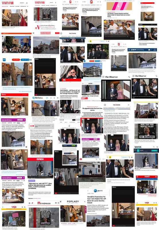 ipertopal's tweet photo. We wrapped up a really busy weekend in Venice - Jeff Bezos’s wedding drew media frenzy. @ACarrubbaPhoto was on the ground for us and did a great job covering it. Big thanks to @BariSeckin for the coordination! https://t.co/y1a2BpyOiX