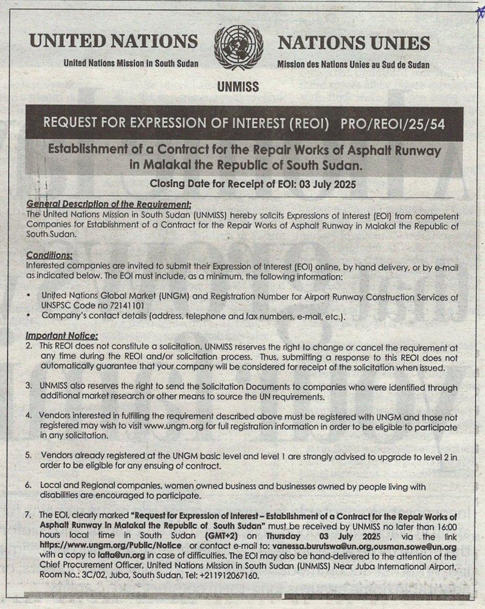 UNABSEC_UG's tweet image. New Tender Alert! 🏗️🚧

Check out these fresh opportunity from @CNOOCUgandaLtd &amp;amp; @unmissmedia and apply now!

#UNABSECTenderPortal