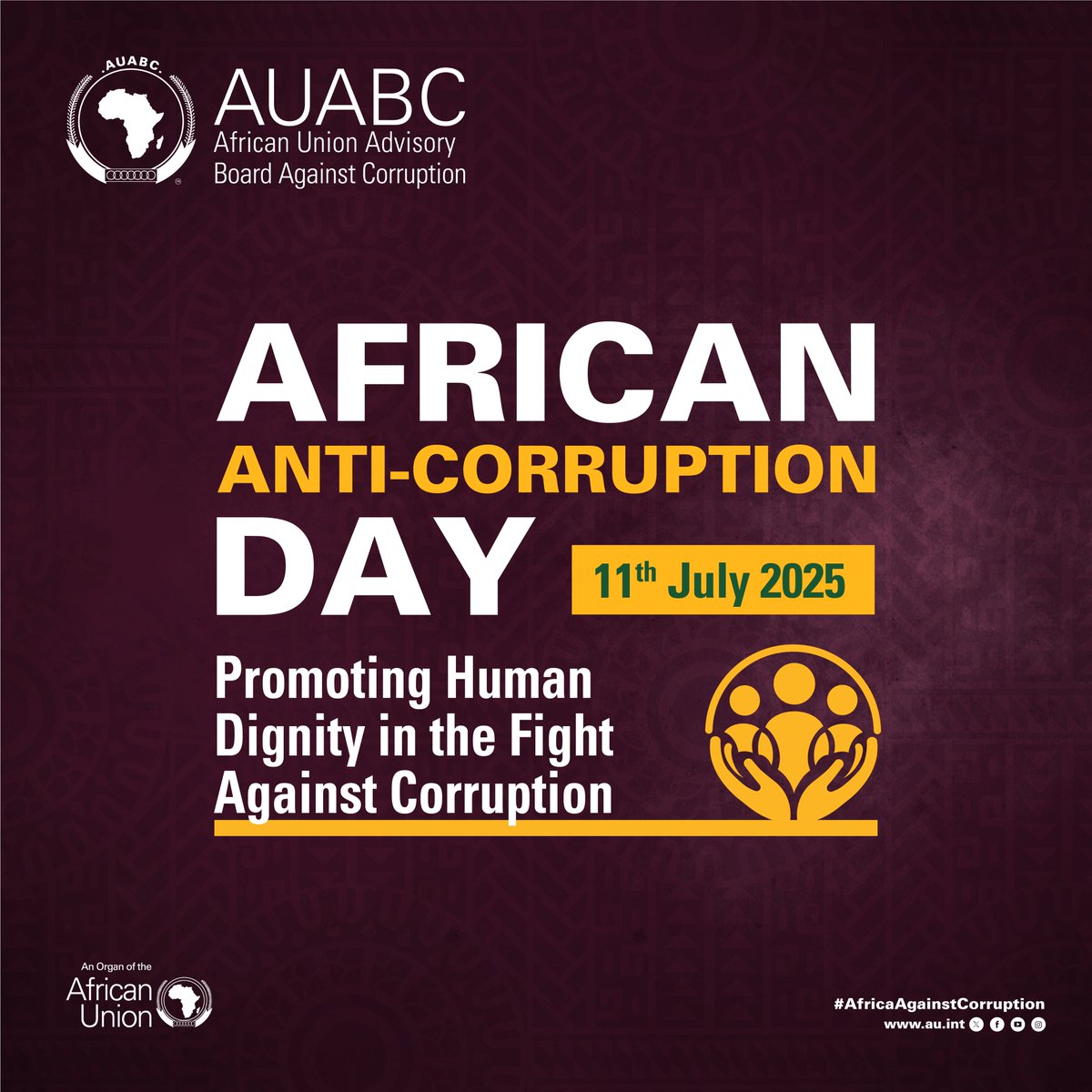 Everyone deserves dignity.      Together, we fight for a corruption-free Africa. Be part of the      conversation on July 11th.
#AfricaAgainstCorruption
For more information, visit bit.ly/4kB8uKt