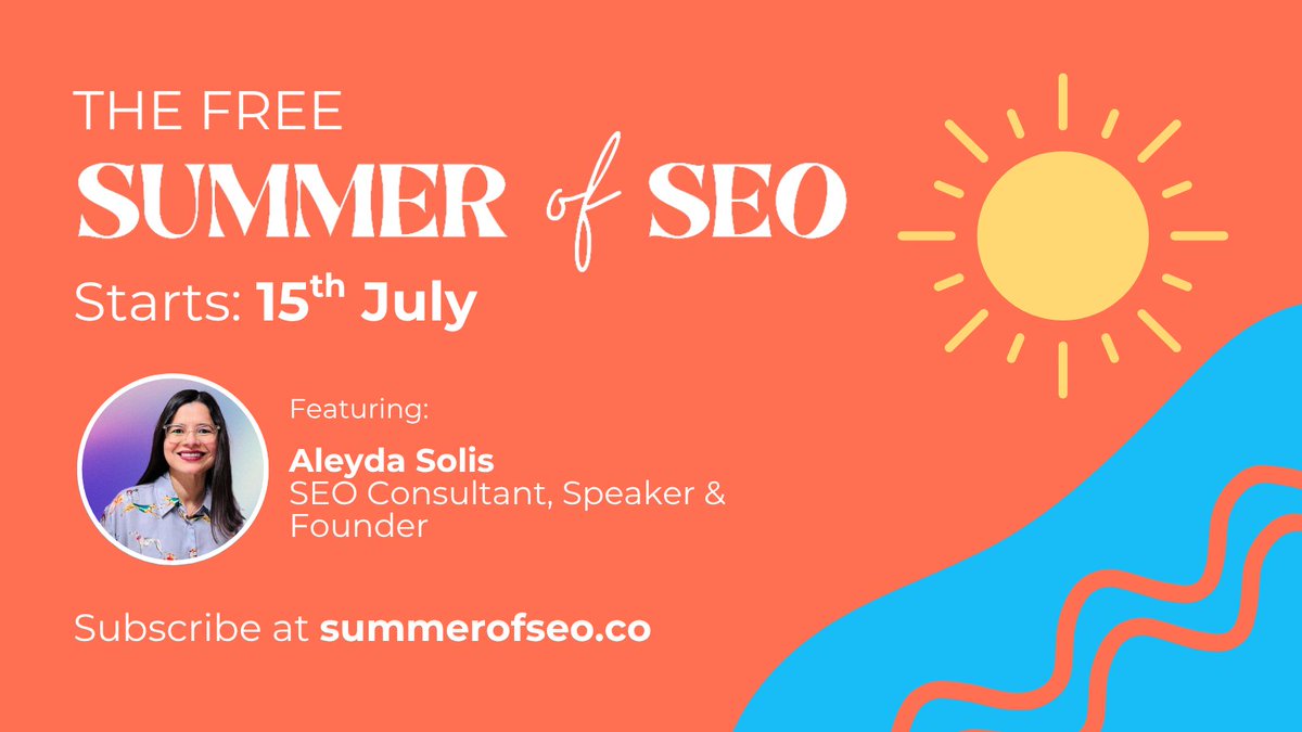 Aleyda Solis ๐๏ธ (@aleyda) on Twitter photo The Free Summer of SEO is back โ๏ธ with curated, actionable, advice for ecommerce brands that actually move the needle, organized by the awesome <a href="/freddiechatt/">Freddie Chatt</a> , featuring tips by dozens of SEO specialists during 10 days!
I'm very happy to participate again! Check it out and The Free Summer of SEO is back โ๏ธ with curated, actionable, advice for ecommerce brands that actually move the needle, organized by the awesome <a href="/freddiechatt/">Freddie Chatt</a> , featuring tips by dozens of SEO specialists during 10 days!
I'm very happy to participate again! Check it out and