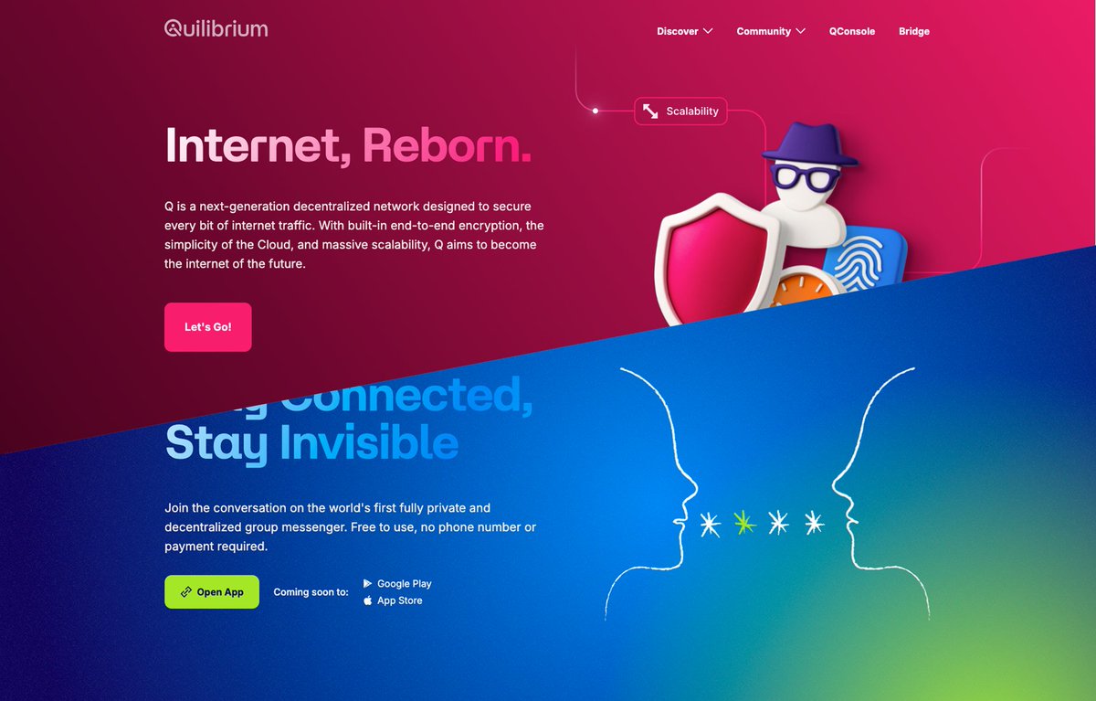 Quilscan's tweet photo. https://t.co/5weCZxANwn 
https://t.co/2TqgKVmZUK
Quilibrium and Quorum just refreshed their websites

Red🔴collides with blue🔵

Is v2.1 right around the corner?
$QUIL $wQUIL https://t.co/ypJV61v1CO