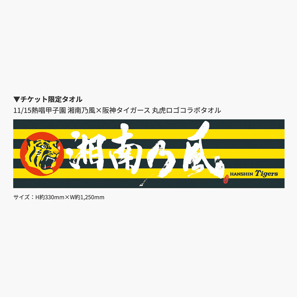 134r_official's tweet image. 【グッズ販売情報🛒】
6月出演『トラフェス2025』で販売していたコラボグッズが、オンラインショップT-SHOPのみで販売中‼️
📌湘南乃風×タイガースコラボフェイスタオル
📌湘南乃風×タイガースコラボシークレットキーホルダー…