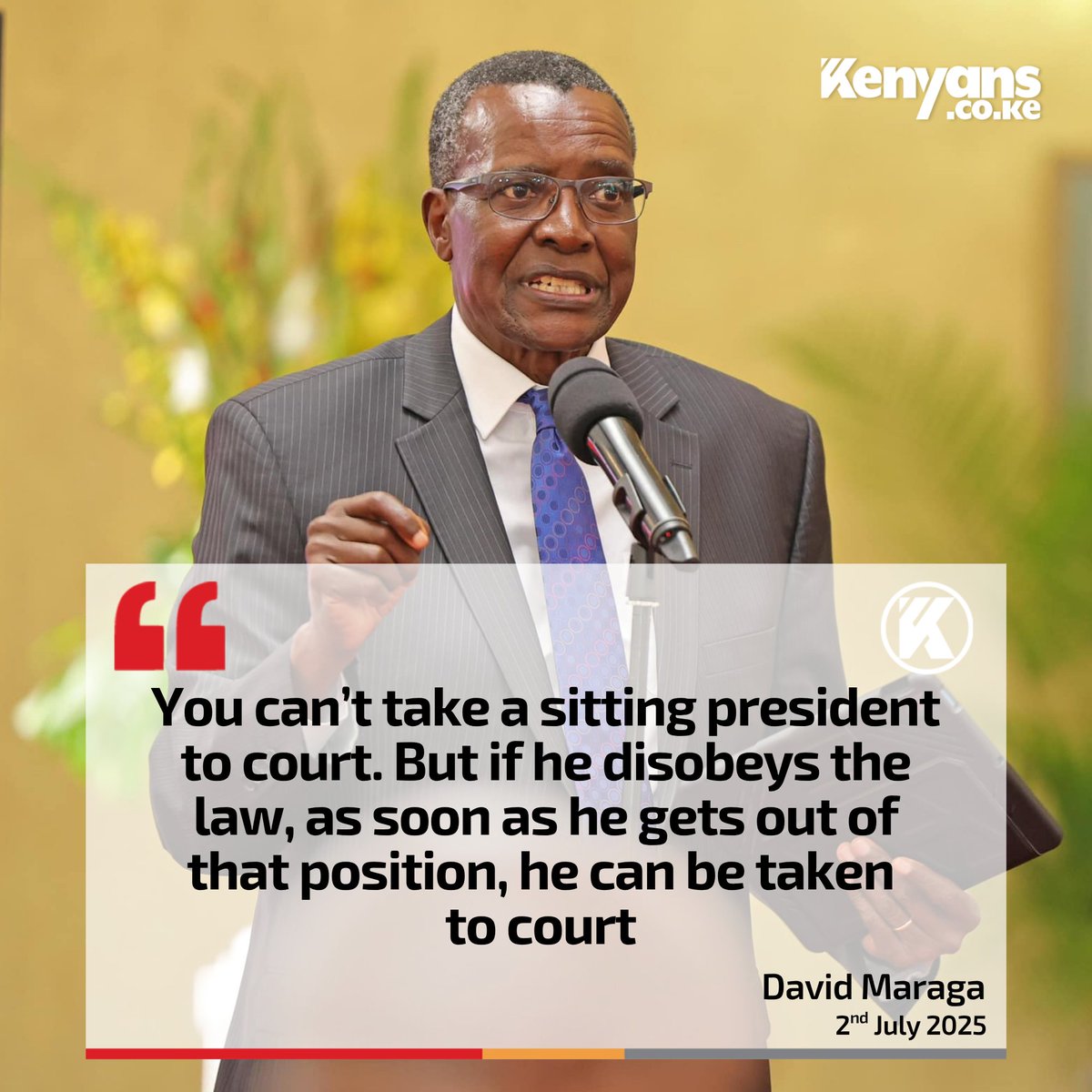 Amesema tunaeza Shika Ruto Na aingizwe kamiti. Maraga the 6th.