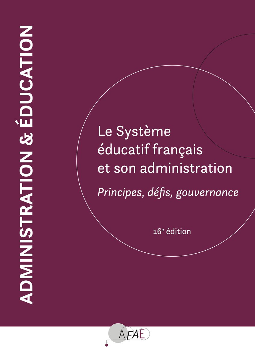Pour se préparer aux concours, pour mieux connaitre l'organisation de l'éducation en France : 
"Le système éducatif français et son administration", un ouvrage de référence disponible en version imprimée et/ou numérique :
afae.fr/publications-n…