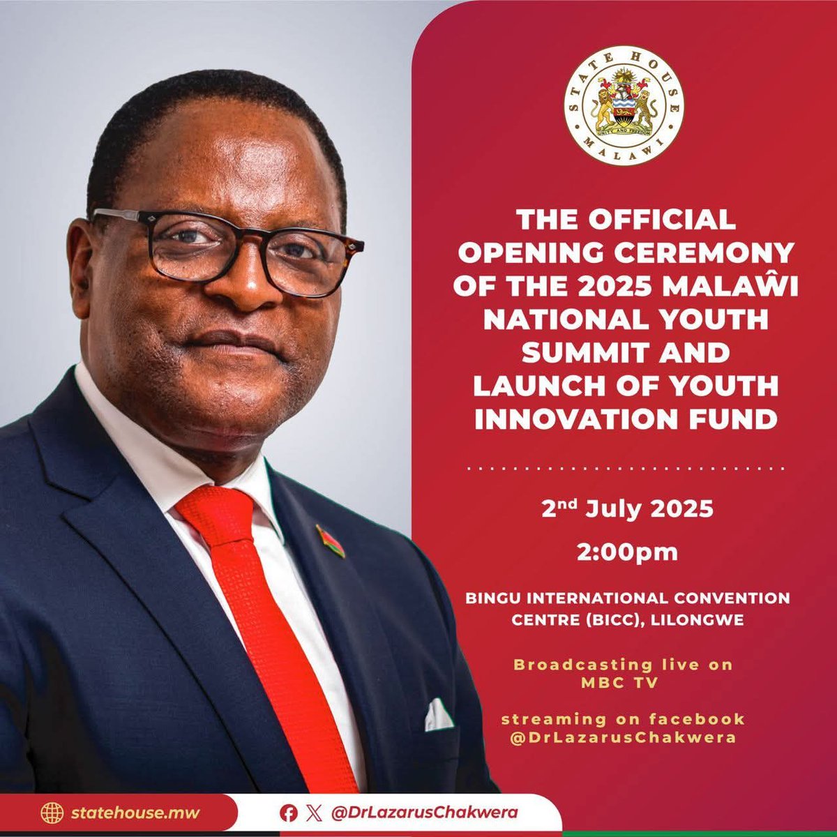 We are at BICC attending this year's National Youth Summit.  Kuipasa moto <a href="/NycomMalawi/">NYCOM MALAWI</a> <a href="/LAZARUSCHAKWERA/">Dr. Lazarus Chakwera</a> <a href="/AGRA_Africa/">AGRA - Sustainably Growing Africa’s Food Systems.</a> <a href="/UNFPAMalawi/">UNFPA in Malawi</a> <a href="/Oxfam/">Oxfam International</a> <a href="/amplifyfund/">AmplifyChange</a>