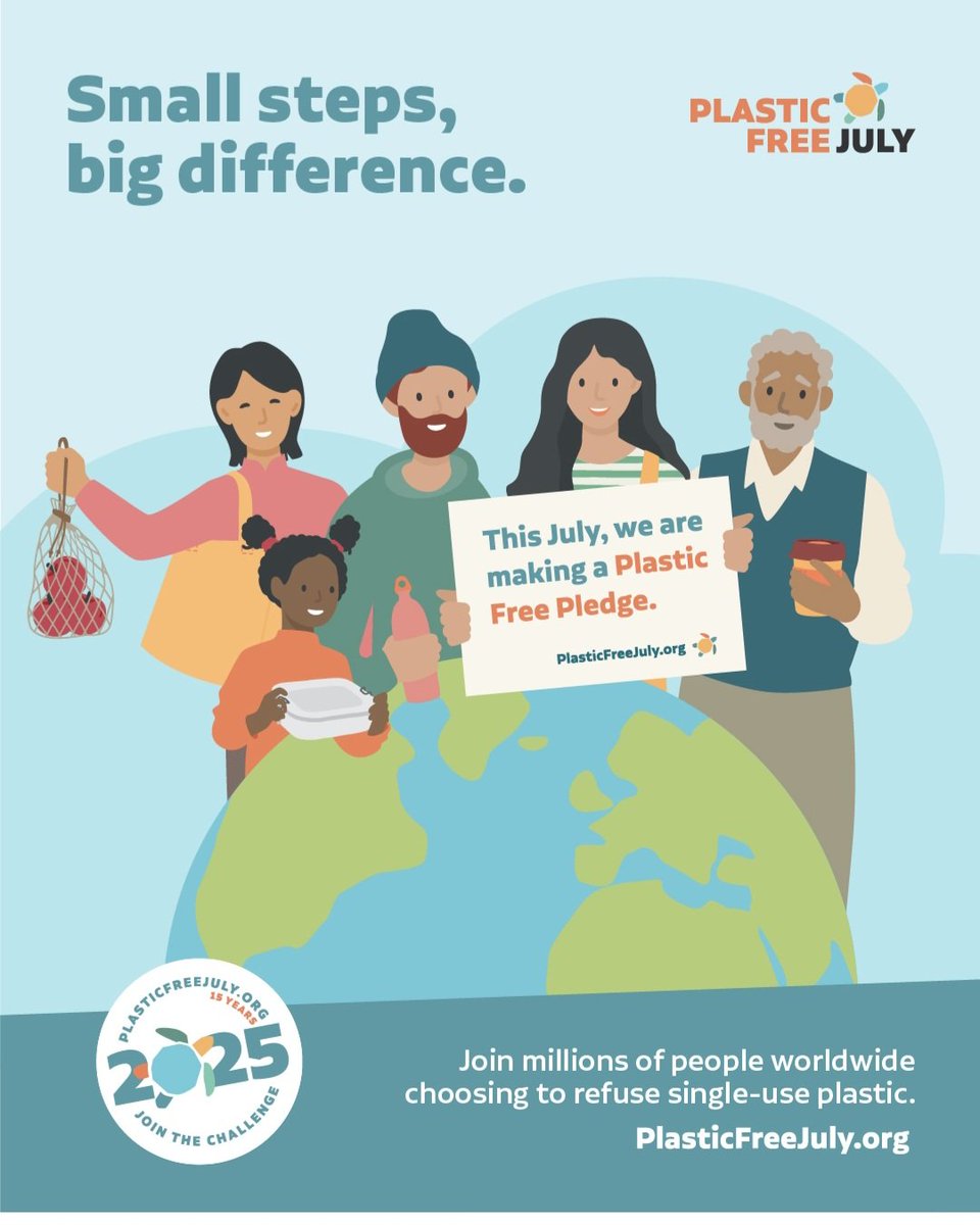 Join the #plasticfreejuly and avoid single use plastics