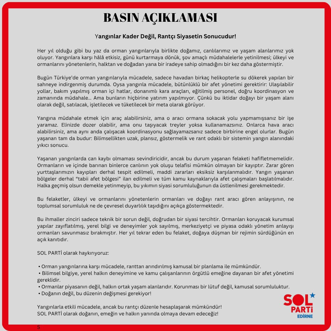 SOLpartiEdirne's tweet photo. https://t.co/FNsc8C5GX3