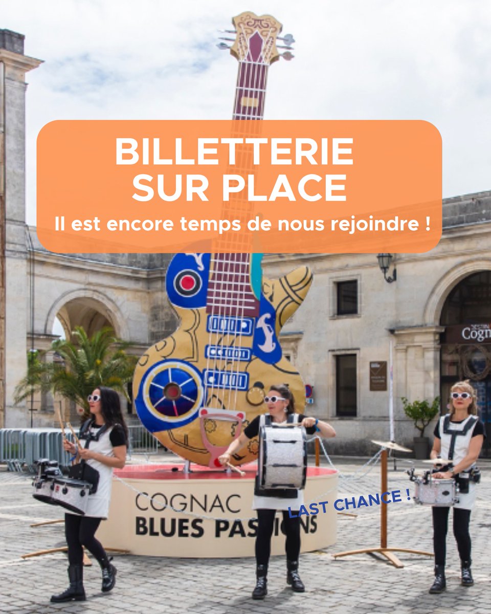 🎟️ 𝐕𝐨𝐮𝐬 𝐧’𝐚𝐯𝐞𝐳 𝐩𝐚𝐬 𝐞𝐧𝐜𝐨𝐫𝐞 𝐯𝐨𝐭𝐫𝐞 𝐛𝐢𝐥𝐥𝐞𝐭 ?
👉 La billetterie sera ouverte sur place !

📍 Dès 𝐦𝐞𝐫𝐜𝐫𝐞𝐝𝐢 à 𝐉𝐚𝐫𝐧𝐚𝐜 à partir de 18h00, 
📍À 𝐂𝐨𝐠𝐧𝐚𝐜 :
🗓️ Jeudi &amp; Vendredi : de 11h00 à 23h00
🗓️ Samedi : de 10h00 à 23h00