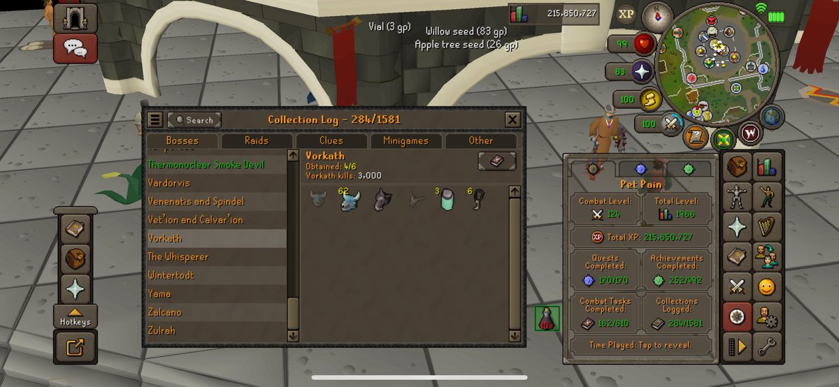 3000 Vorkath KC, sadly no pet :(