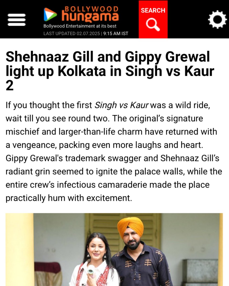 SVF (@svfsocial) on Twitter photo Twice the masti, twice the con #SinghvsKaur2, is all set to loot your dil again!
Read the full article 🔗 bollywoodhungama.com/news/features/…
#NavaniatSingh <a href="/ishehnaaz_gill/">Shehnaaz Gill</a> <a href="/GippyGrewal/">Gippy Grewal</a> <a href="/humblemotionpic/">HumbleMotionPictures</a> <a href="/shrikantmohta/">shrikant mohta</a> <a href="/abhishekdagaa/">abhishek daga</a> <a href="/iammony/">Mahendra Soni</a> #Kolkatashootstarted #SVF Twice the masti, twice the con #SinghvsKaur2, is all set to loot your dil again!
Read the full article 🔗 bollywoodhungama.com/news/features/…
#NavaniatSingh <a href="/ishehnaaz_gill/">Shehnaaz Gill</a> <a href="/GippyGrewal/">Gippy Grewal</a> <a href="/humblemotionpic/">HumbleMotionPictures</a> <a href="/shrikantmohta/">shrikant mohta</a> <a href="/abhishekdagaa/">abhishek daga</a> <a href="/iammony/">Mahendra Soni</a> #Kolkatashootstarted #SVF