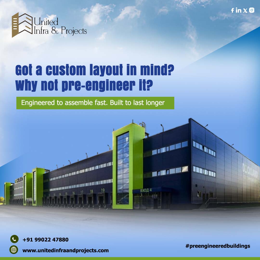 UnitedInfra123's tweet image. Got a custom layout in mind?
 Why not pre-engineer it?
Engineered to assemble fast. Built to last longer.
#custombuild #EngineeredToLast #FastAssembly #BuiltToLast #SmartConstruction #modulardesign #DurableDesign 
📞 Call us: 99022 47880
🌐 Visit: unitedinfraandprojects.com