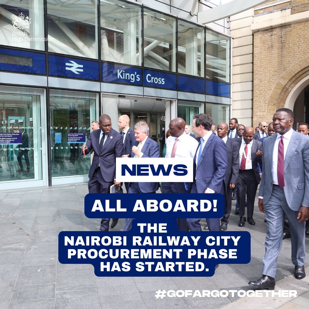 All aboard! 🚂

The next phase of the Nairobi Railway City project has begun!

Businesses are now able to bid to construct the first phase of this game-changing transport hub in central Nairobi.

🇰🇪🚂🇬🇧

#GoFarGoTogether
