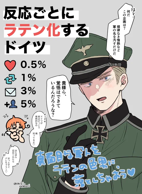 💛反応ごとにラテン化するドイ💛

君の一押しで、ドイが情熱的に変身していくよ!恋に生きる伊達男になれるかな⁉︎ 