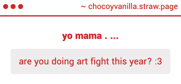 chocoyvanilla's tweet image. 1. unfortunately no :,))
2. ermerm erm, yaa i think so just pls keep in mind be respectful of my ocs duh :p ty for asking first :))