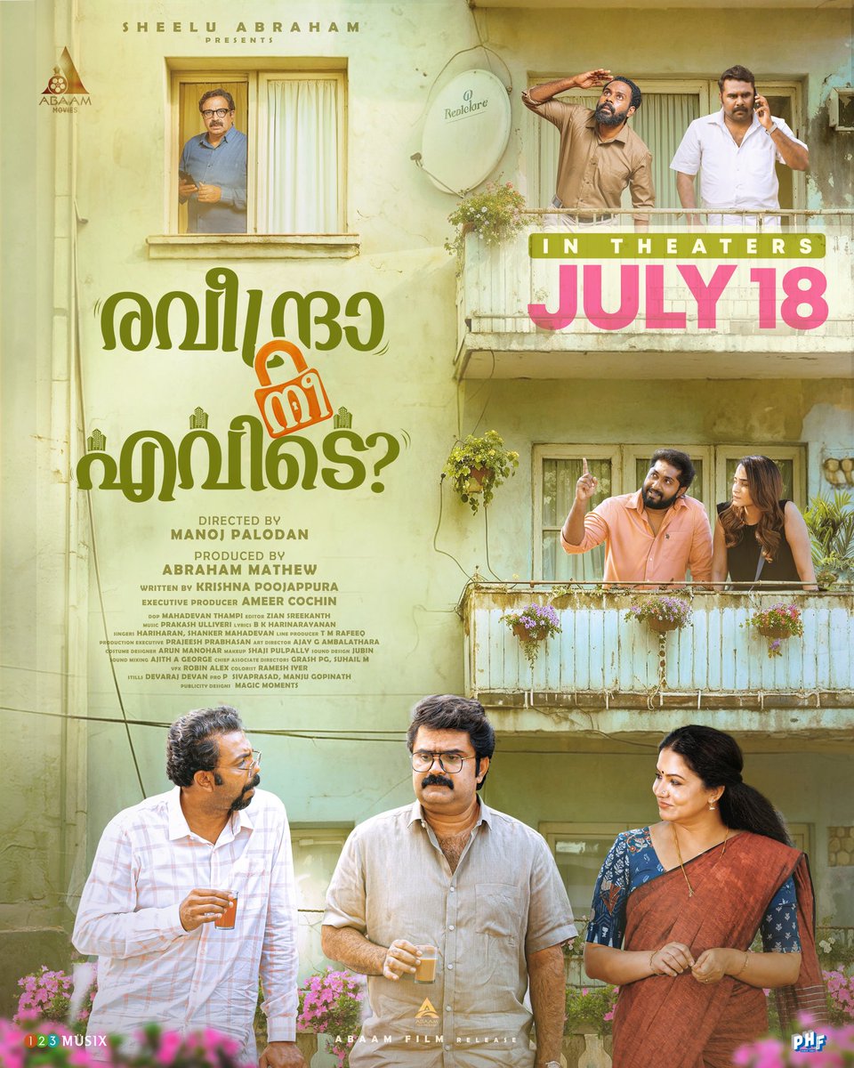 My debut #malayalammovie Ravindra where are you? 🎬 catch you all in theatres 🎞️ July 18th 🪇💚