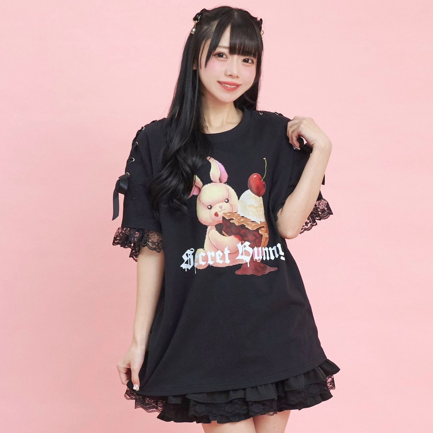 激レア♡シュガーバニーズ　フラットポーチ　リボン　☆未使用品☆ 激レア♡シュガーバニーズ フラットポーチ リボン ☆未使用品