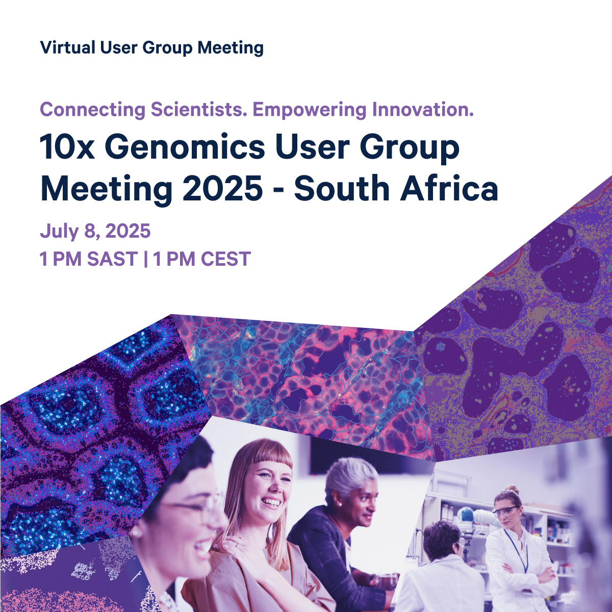 Hello South Africa! On July 8, we are organizing a virtual User Group Meeting together with Diagnostech. Join us to hear the latest on #singlecell and #spatialbiology, and learn from leading researchers. Register at bit.ly/45ymCA8