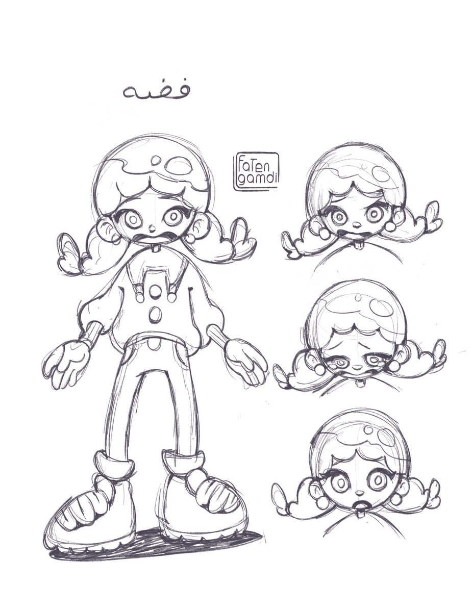 fatengamdi's tweet image. رسم وتصميم شخصيات جديدة ✏️#character_design #Procreate