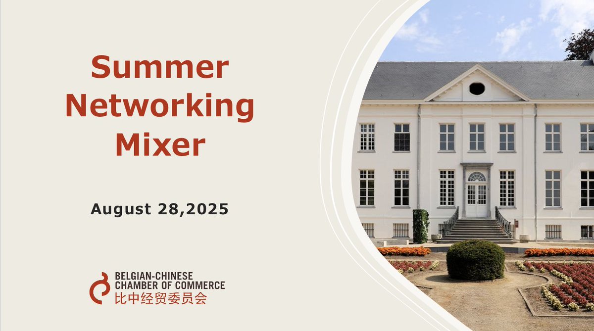 Save the date and join the #BCECC's #SummerNetworkingMixer! Set in the stunning Kasteel Sint-Michiels (St. Michael’s Castle), this year we are  honored to have Rik Daems to bring together the #BelgianChinese business community for a barbecue buffet and excellent conversations!