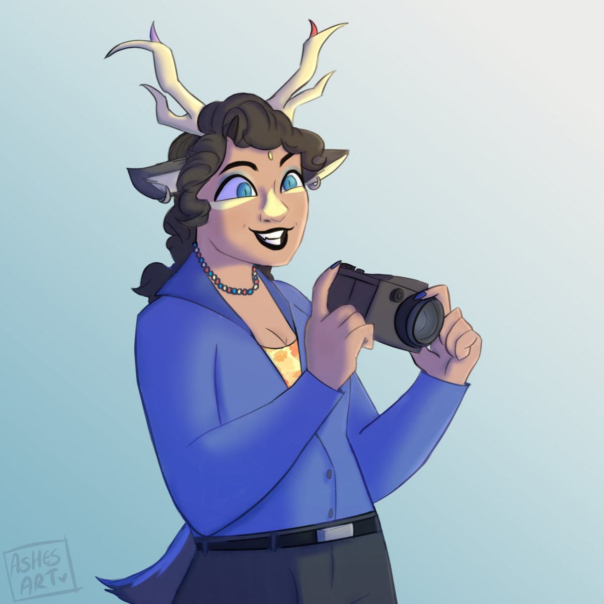 First ArtFight of 2025!!! 
made for the lovely <a href="/mc_lostmercury/">Mercury (He/They)</a> with their character Eshe!!!
🧡🦕☠️

#artfight #artfight2025 #TEAMFOSSILS #oc #fanart