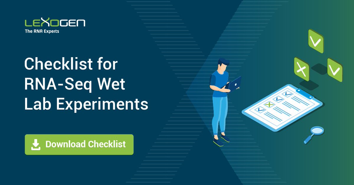 lexogen's tweet image. Are you about to embark on RNA-Seq wet lab experiments? 🧬 We&apos;ve got you covered! Check out this comprehensive checklist by @Lexogen, your go-to resource for cutting-edge RNA sequencing solutions. 📝🔎🔗Get the checklist here:  📷rna.lexogen.com/checklist-for-…