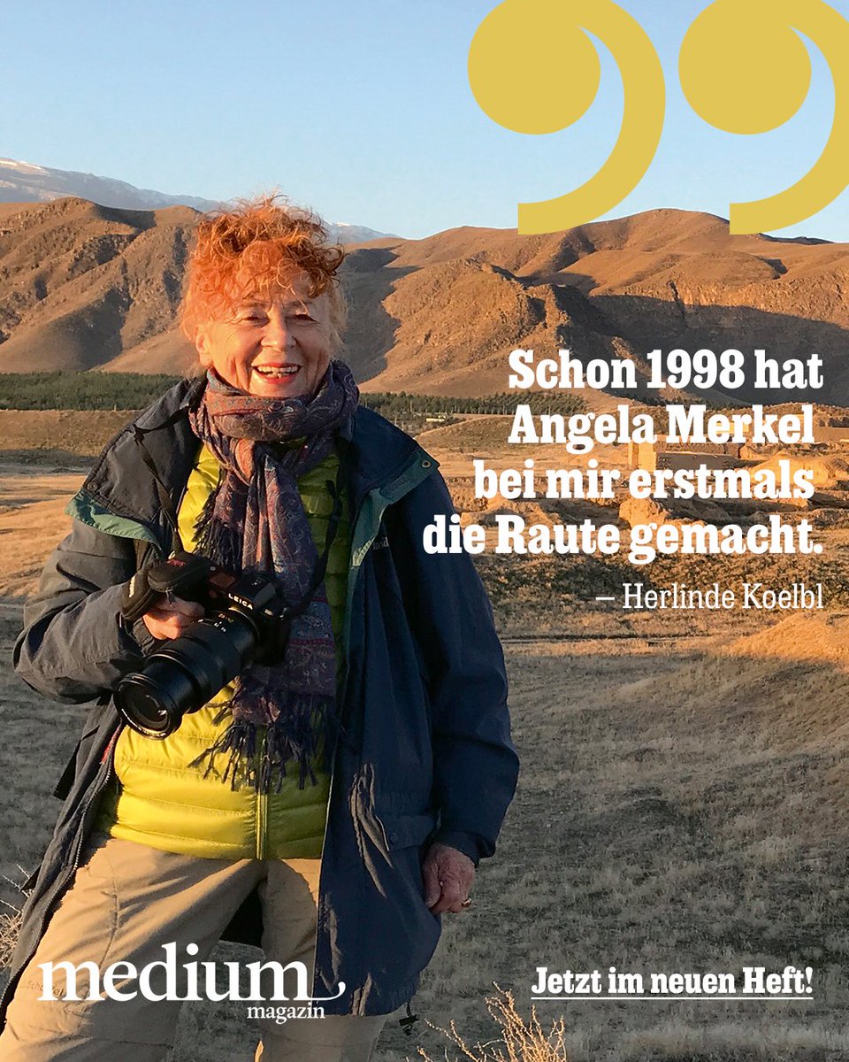 mediummagazin's tweet image. Herlinde Koelbl prägte das Bild von Angela #Merkel – ihre Fotos machten die „Merkel-Raute“ berühmt. Die 85-Jährige über das Lesen von Menschen und Pflaumenkuchen mit der Ex-Kanzlerin: mediummagazin.de/herlinde-koelb…