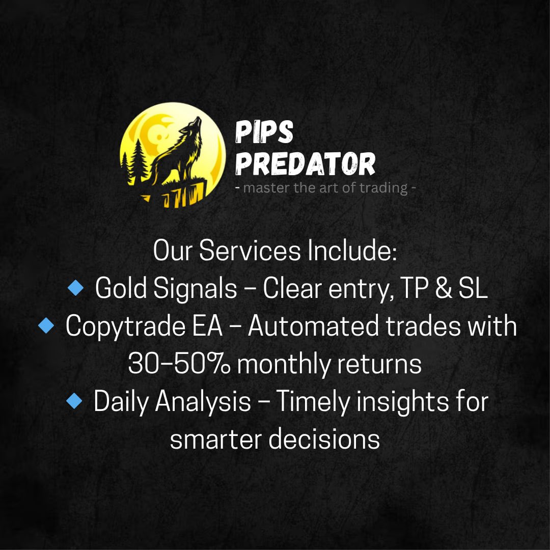 ALVINT1E's tweet photo. Pips Predator is a focused trading group built for serious XAUUSD (Gold) traders. We deliver fully automated Copytrade EA, high-accuracy Gold signals, and daily market analysis to support both manual and passive trading styles.

#PipsPredator #GoldSignals #XAUUSD #Copytrade https://t.co/xxUSdoMUQ9