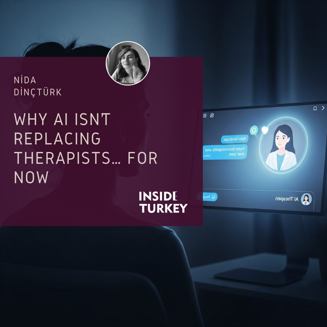 🤖 In Turkey, 38% face mental health issues but there are only 5 therapists per 100,000 people. AI chatbots offer relief—but can they truly replace human therapists?
👩 <a href="/nidadincturk/">Nida Dinçtürk</a>'s story.
🔗 insideturkey.news/2025/06/30/why…