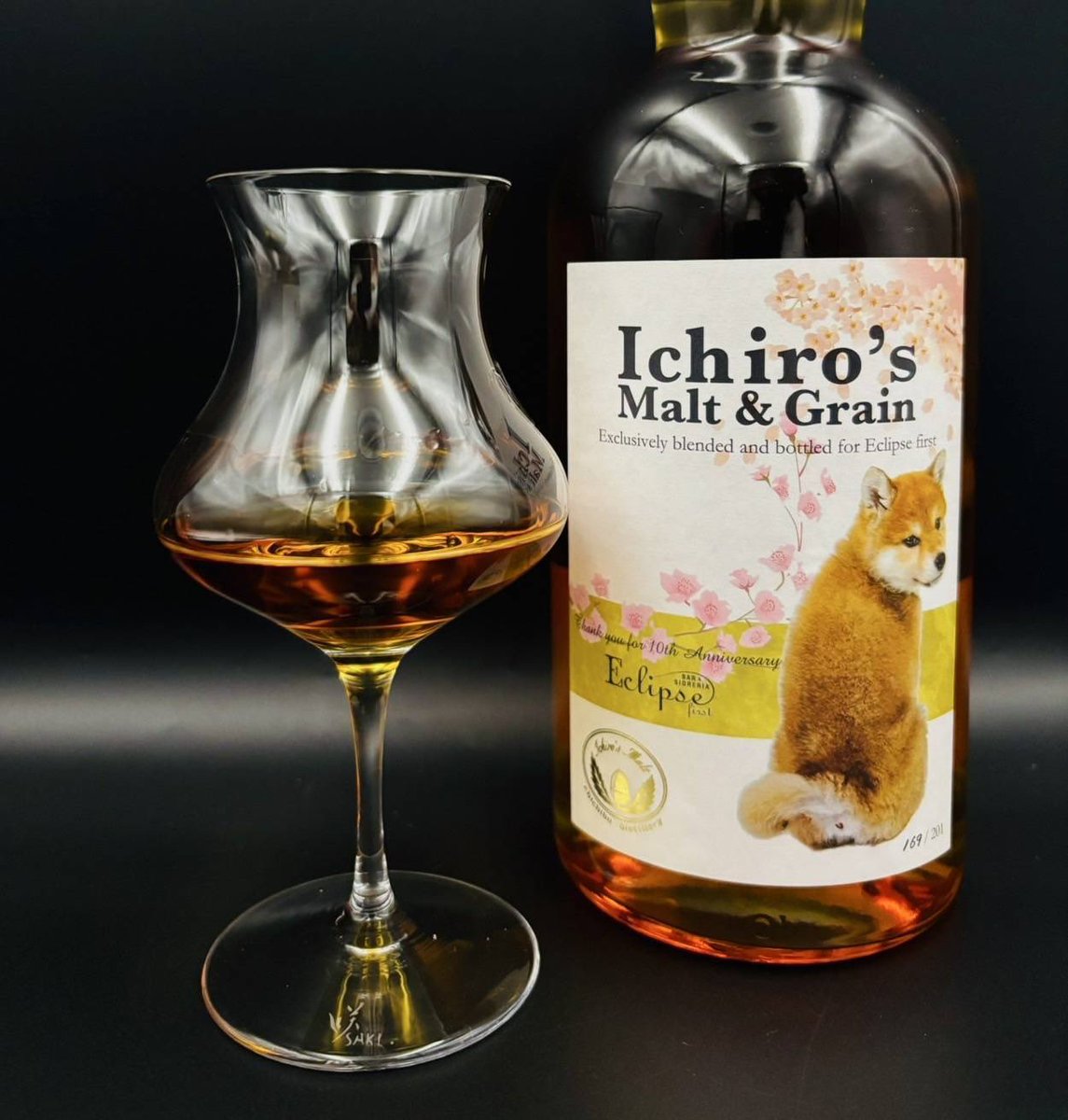 【201本限定】イチローズモルト 柴犬 エクリプスファースト イチローズモルト＆グレーン for Bar＆Sidreria Eclipse First 10th